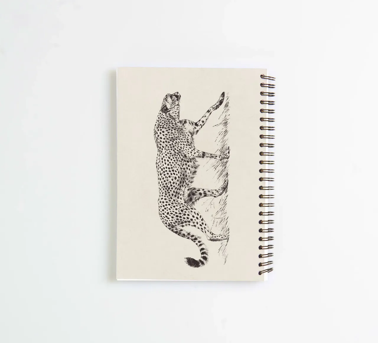 Cheetah Leopard Sketch spiral notebook by apoloprints