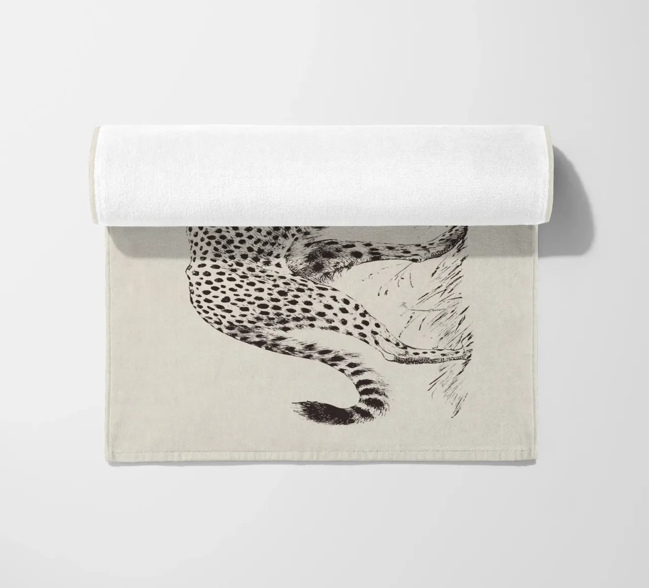 Cheetah Leopard Sketch telo mare da apoloprints