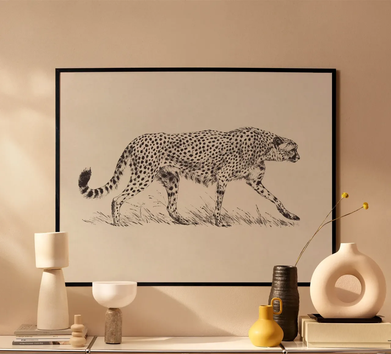 Cheetah Leopard Sketch carta hahnemühle da apoloprints