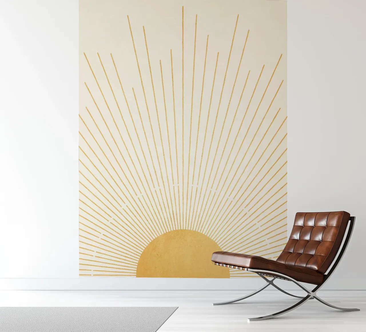 Boho Yellow Sun no. 9 papel para pared de apoloprints