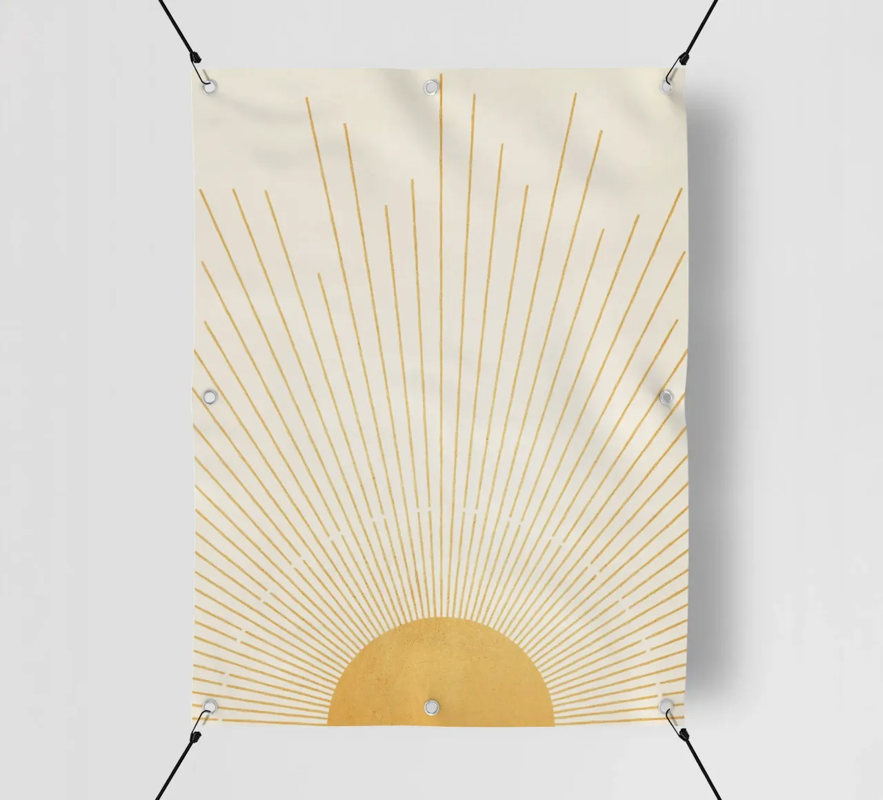Boho Yellow Sun no. 9 telo in pvc da apoloprints