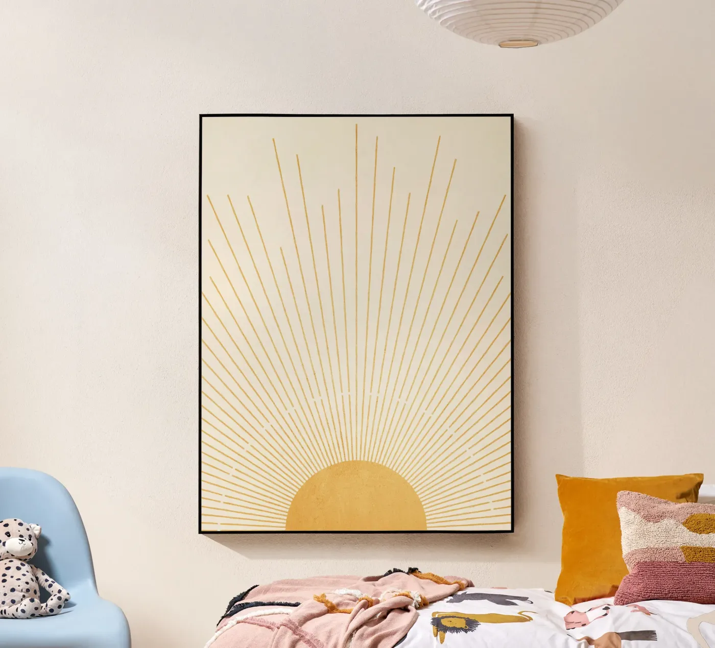 Boho Yellow Sun no. 9 plexiglass da Apolo Prints