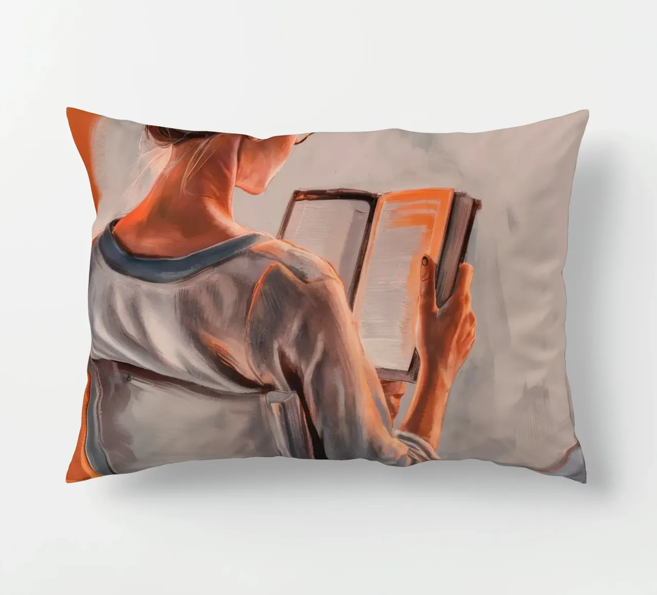 Sunlit Quiet Read decorative cushion by Solestice Strokes