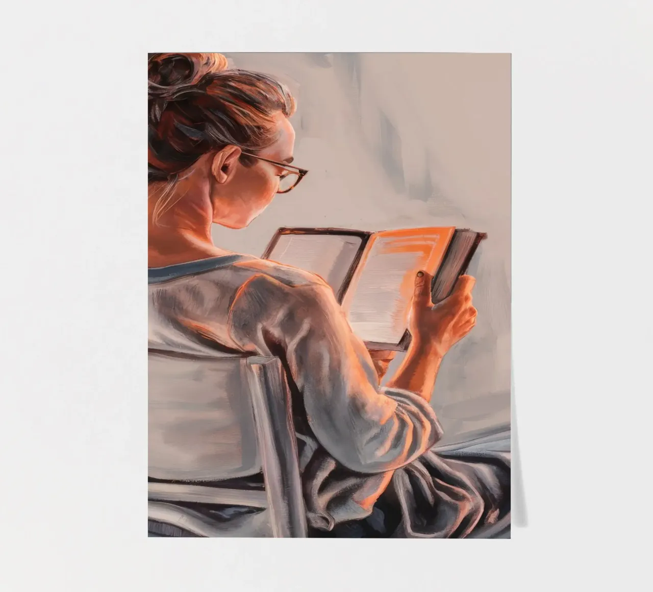 Lecture tranquille au soleil planche autocollant de Solestice Strokes