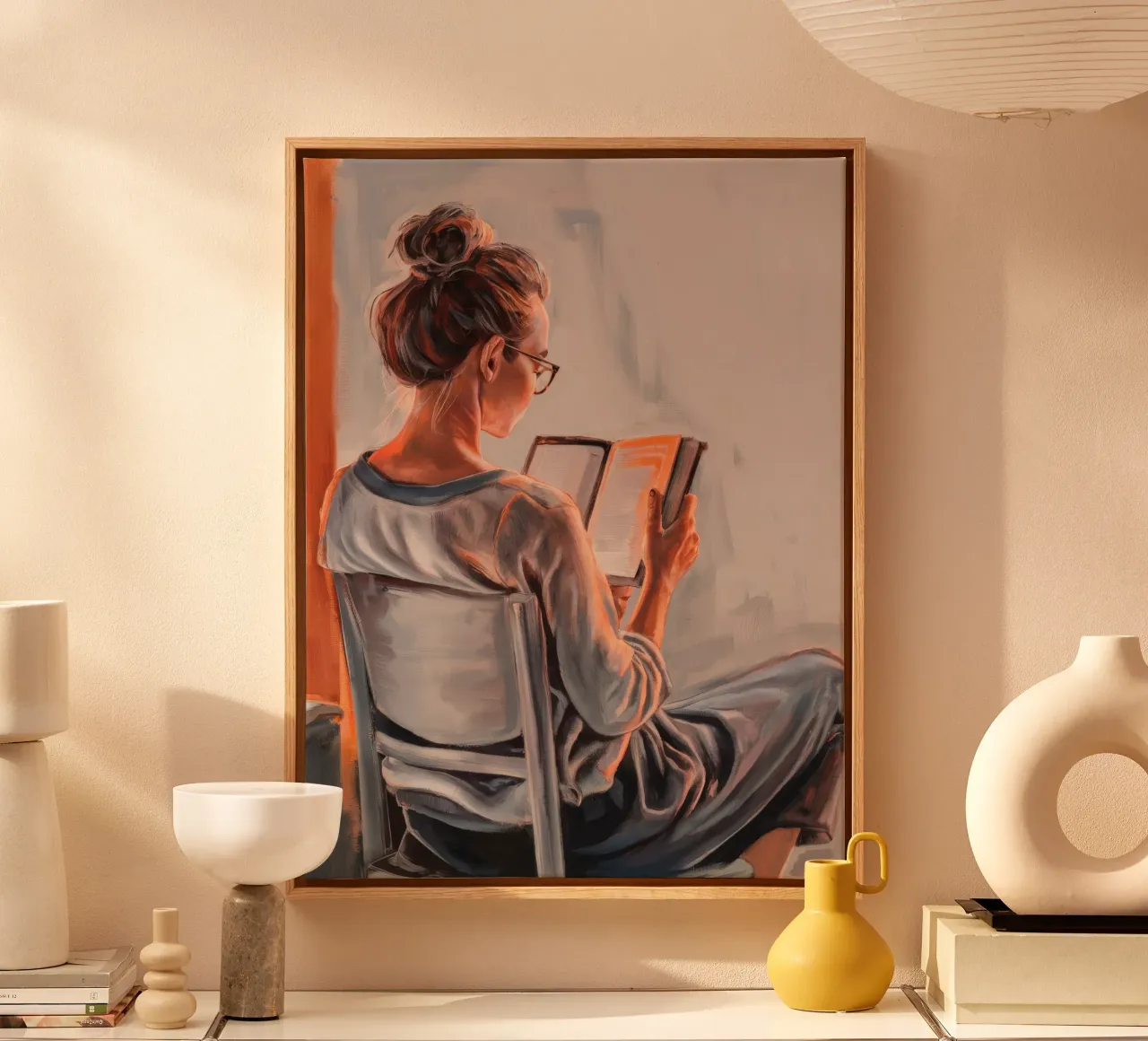 Sunlit Quiet Read canvas by Solestice Strokes
