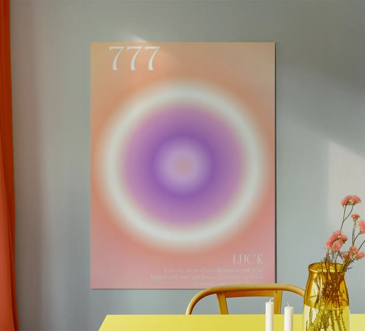 Aura Druck, Engel Nummer 777, Glück Hahnemühle von Dreamscape