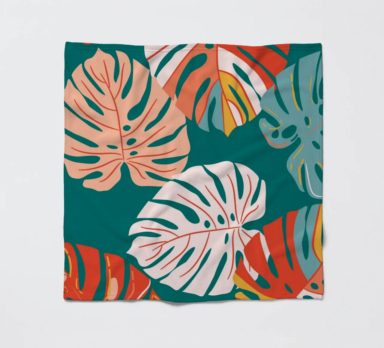 Colorful jungle fleece blanket by LisaArtes