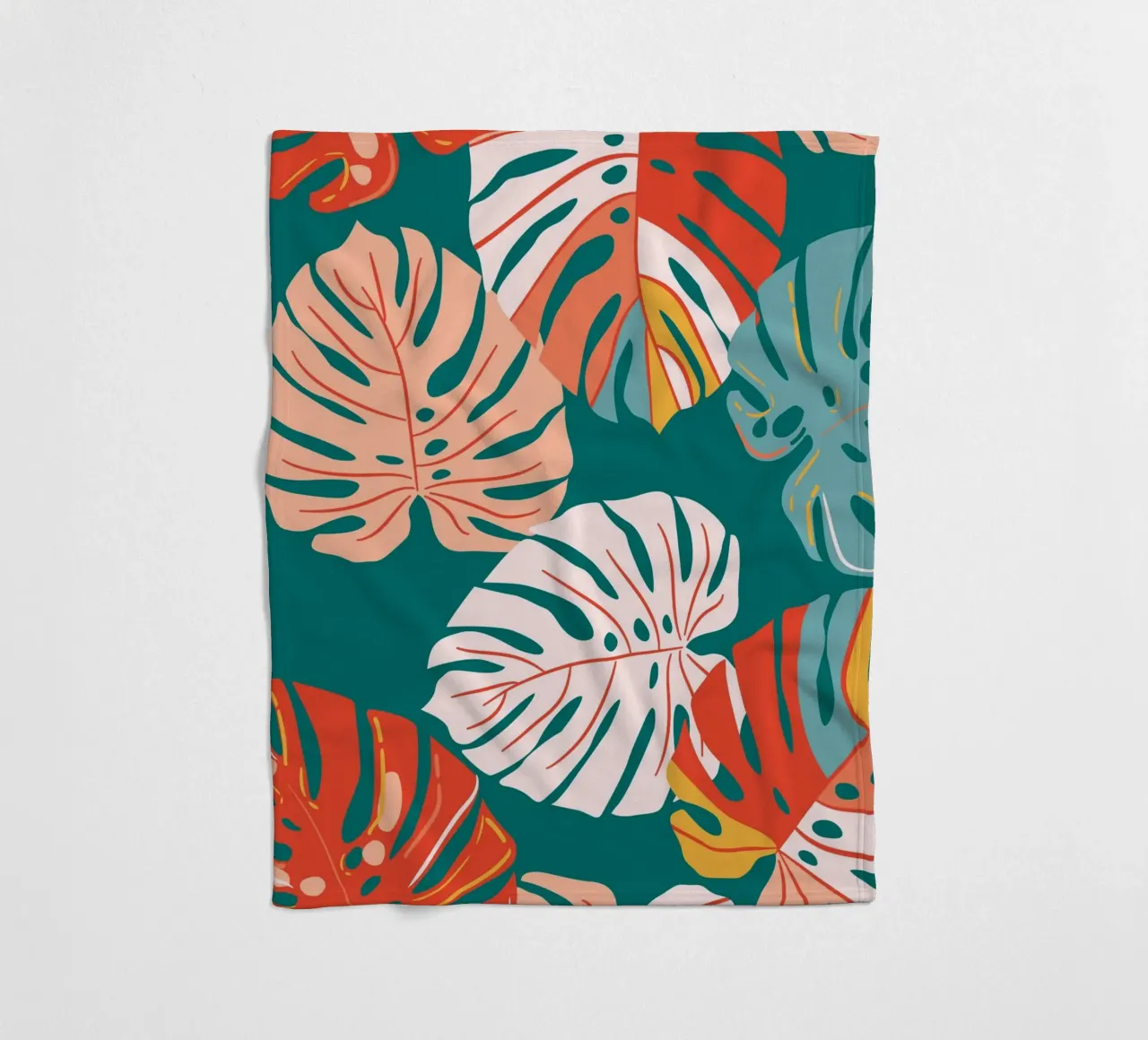 Colorful jungle fleece blanket by LisaArtes