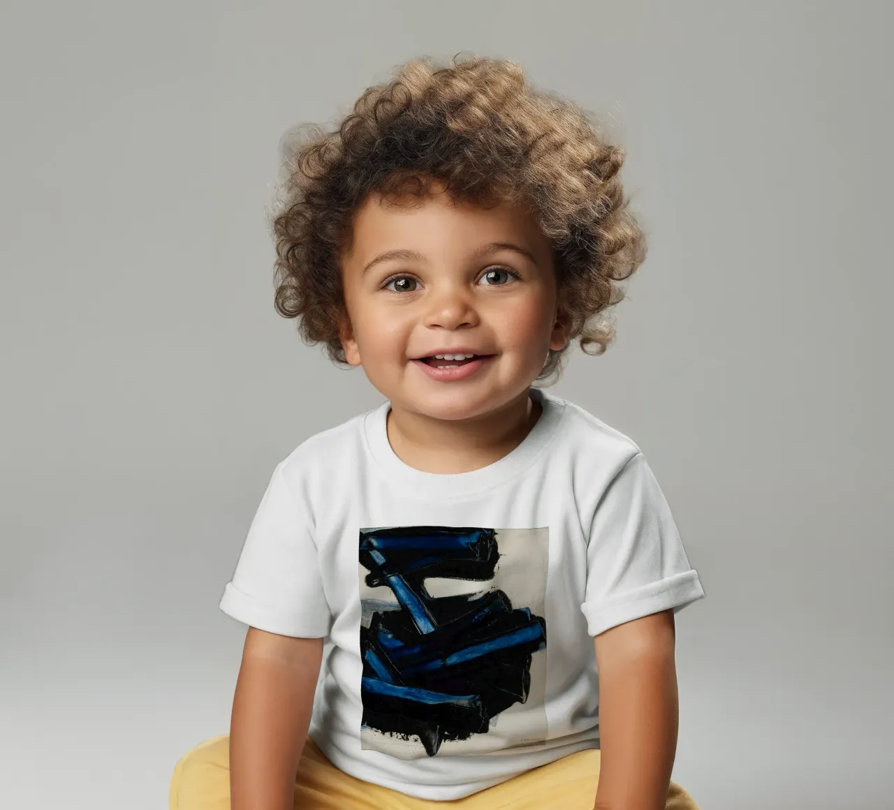 Pierre Soulages Zonder titel Zeefdruk baby t-shirt van Spencershop
