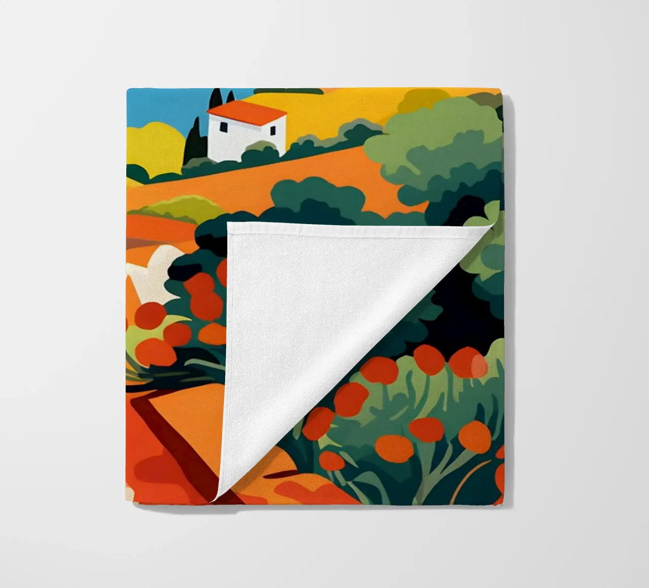 Village beach towel by LisaArtes