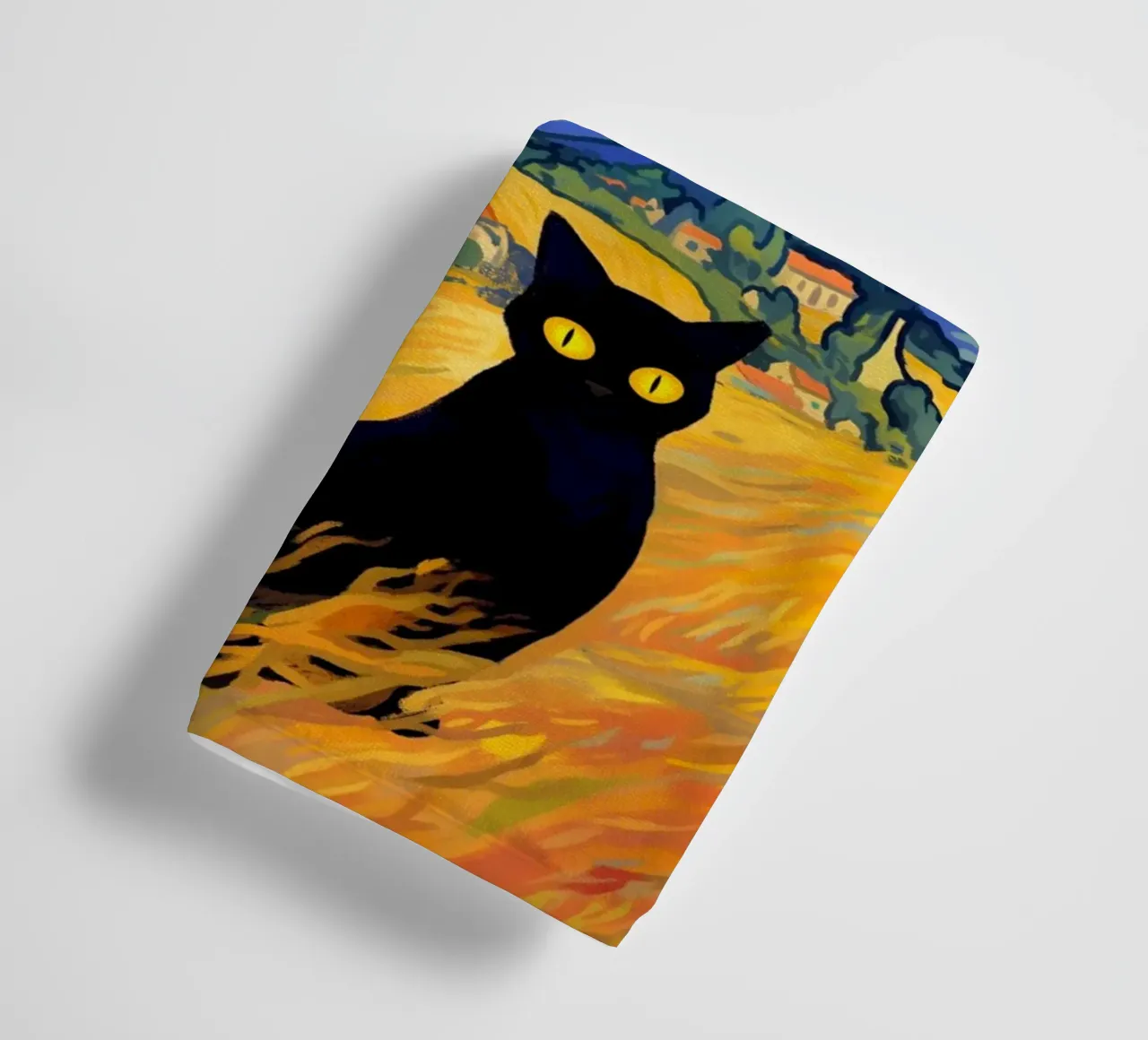 Gatto nero asciugamano da bagno da Fleur de Lys