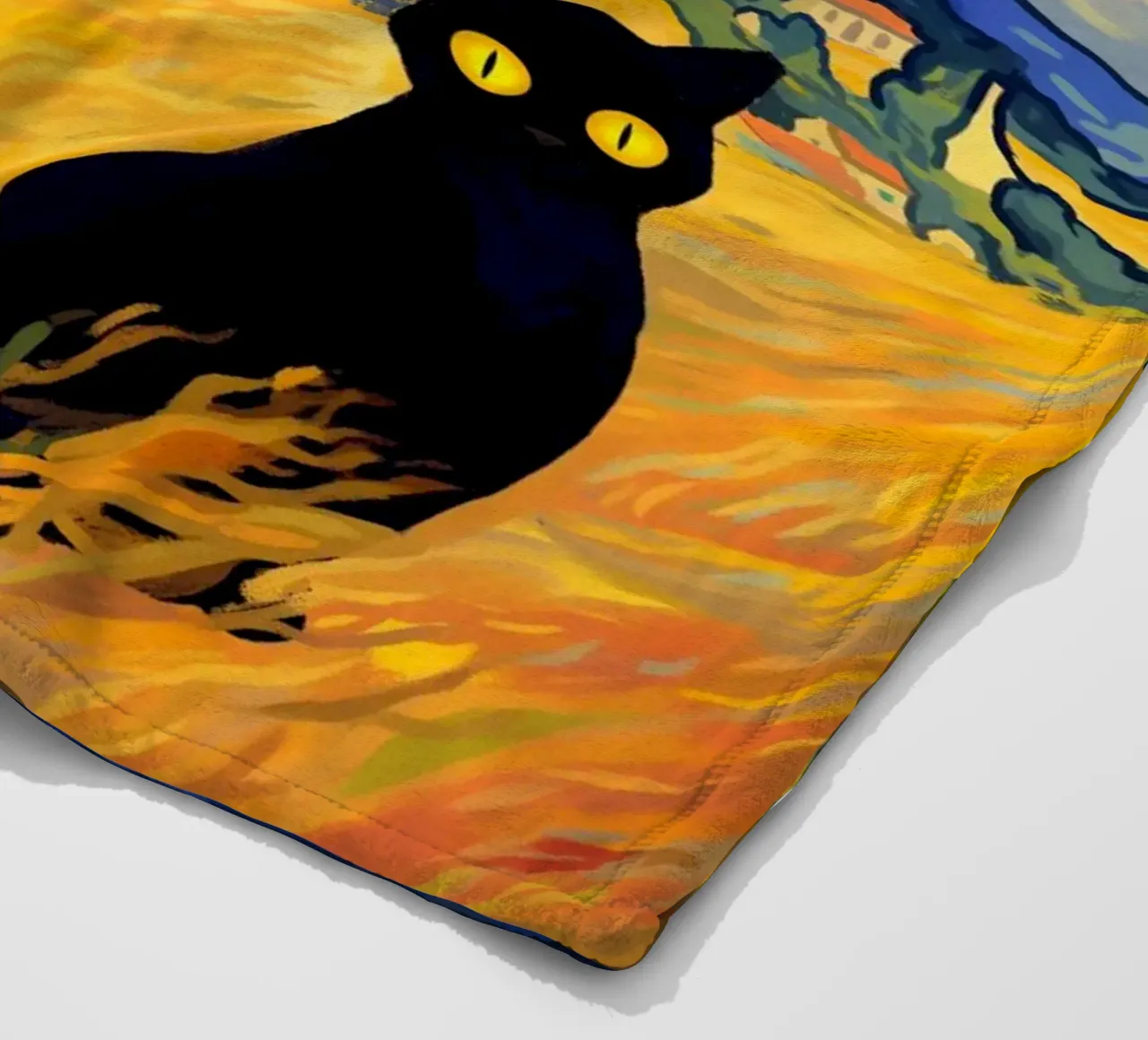 Gatto nero coperta in pile da Fleur de Lys