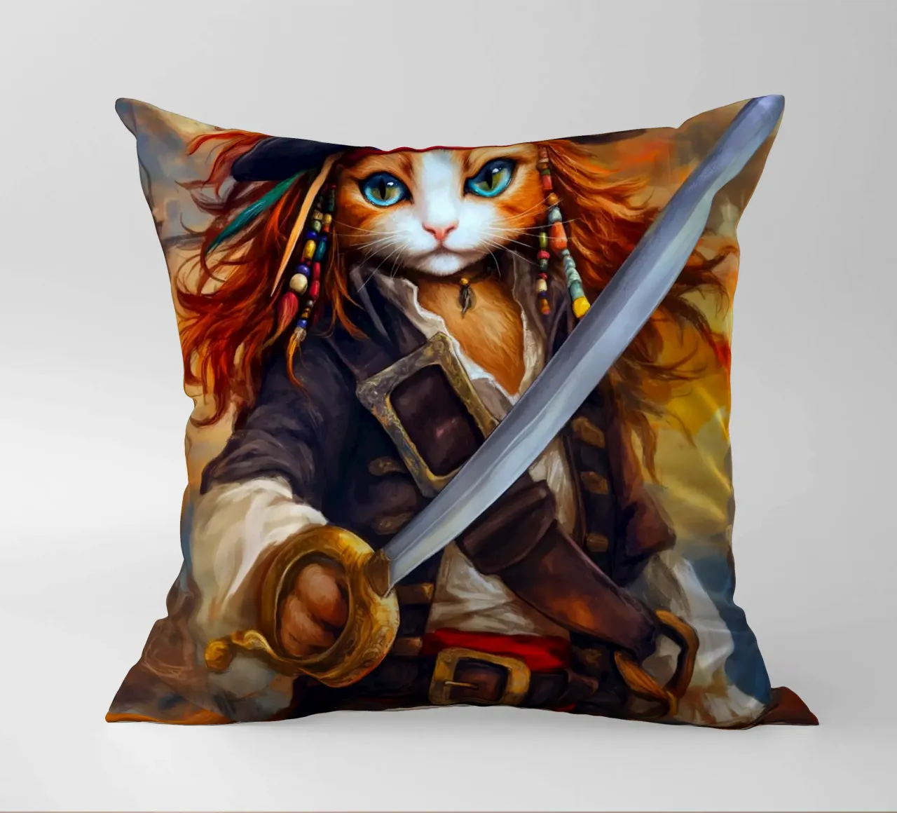 Gatto pirata cuscino da Fleur de Lys