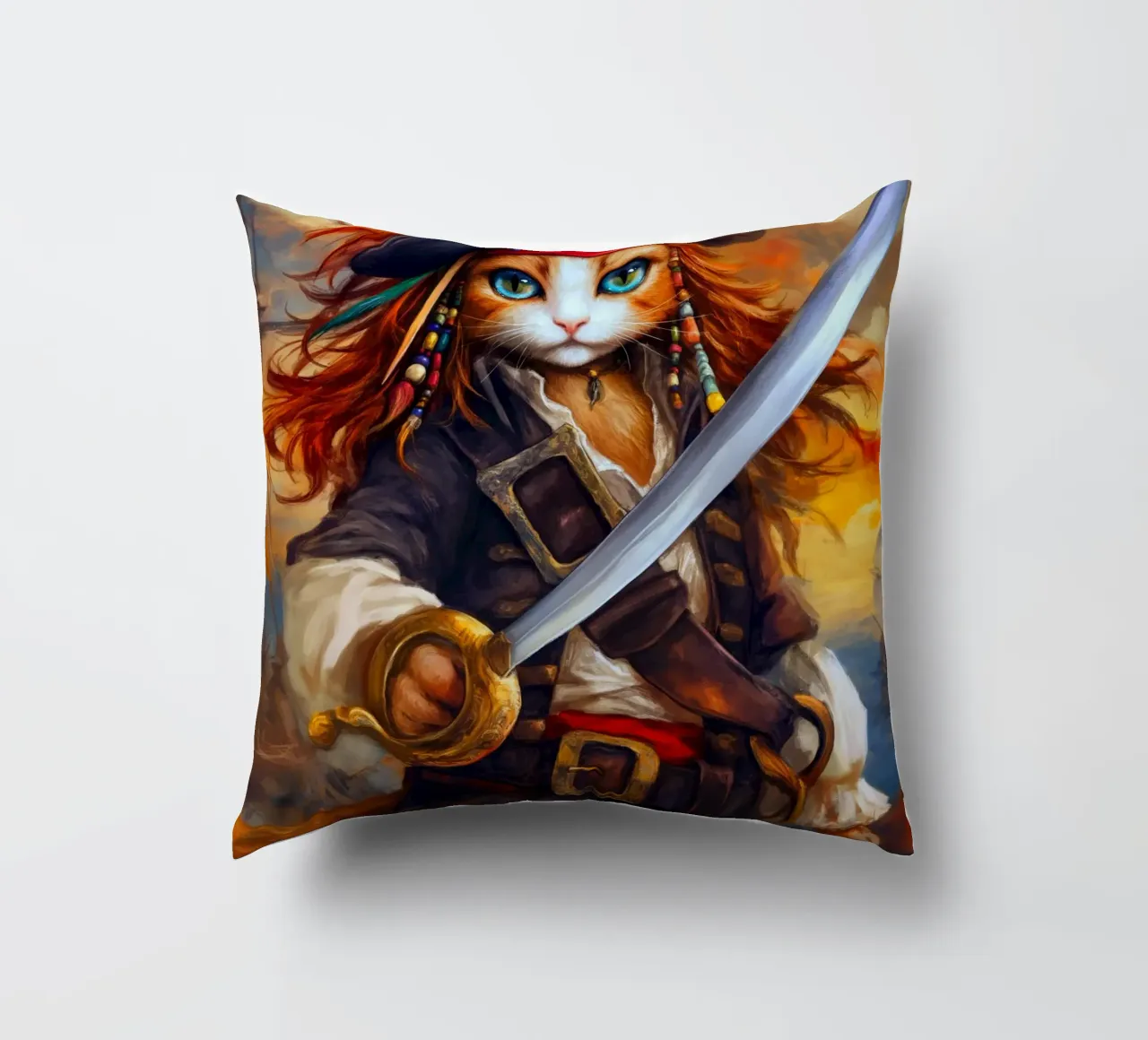 Gatto pirata cuscino da Fleur de Lys
