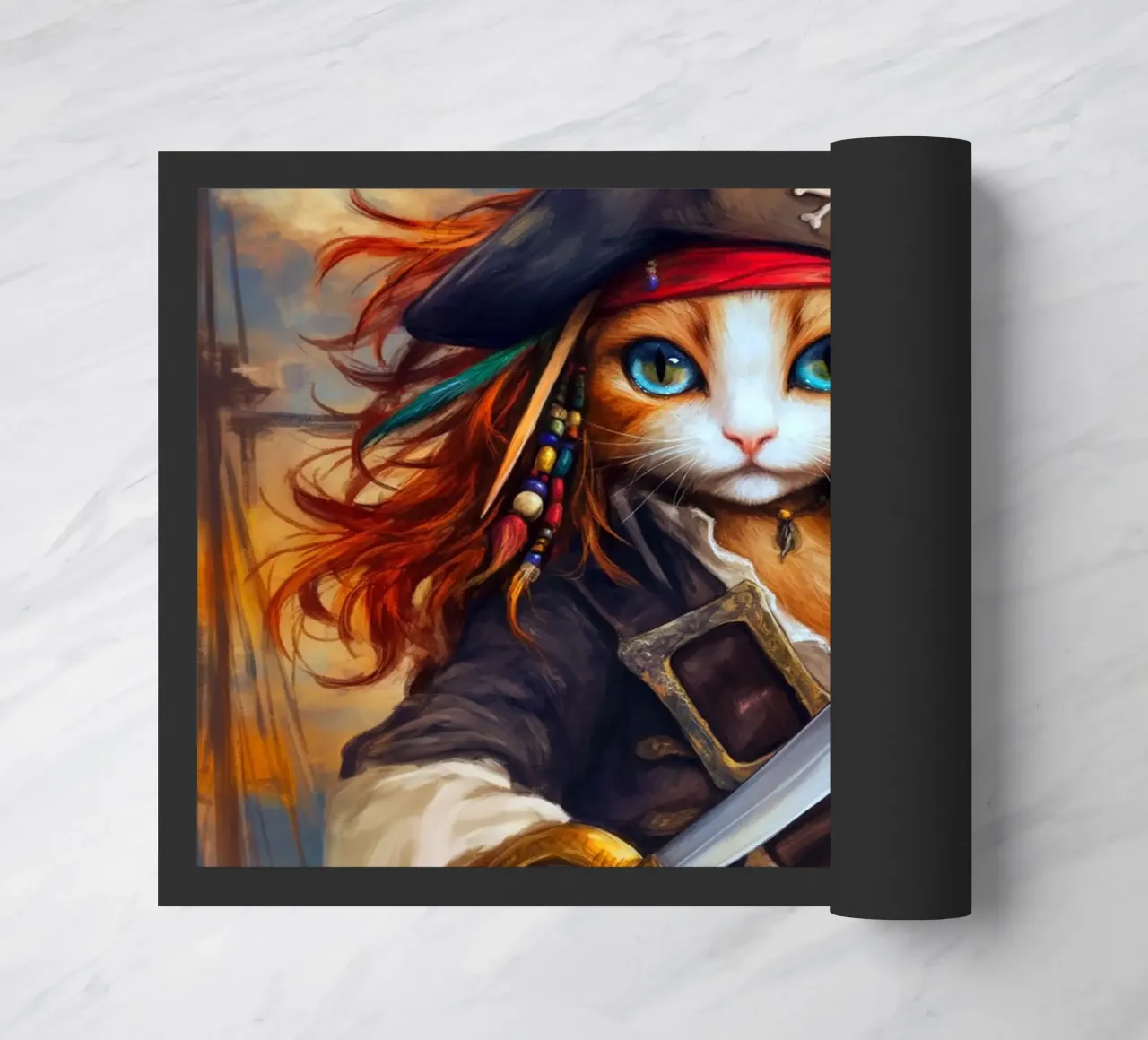 Gatto pirata zerbino da Fleur de Lys