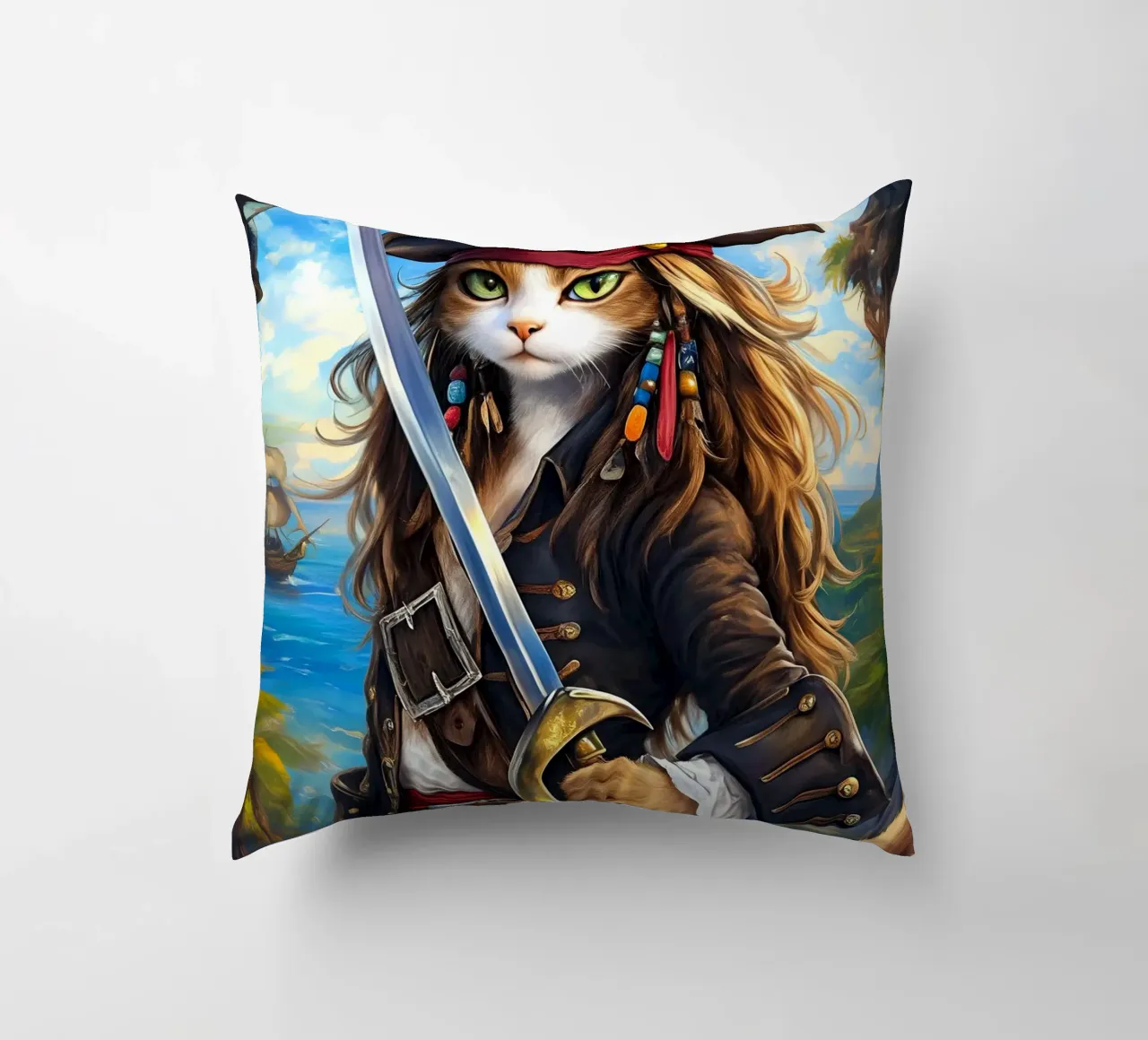 Gatto pirata cuscino da Fleur de Lys