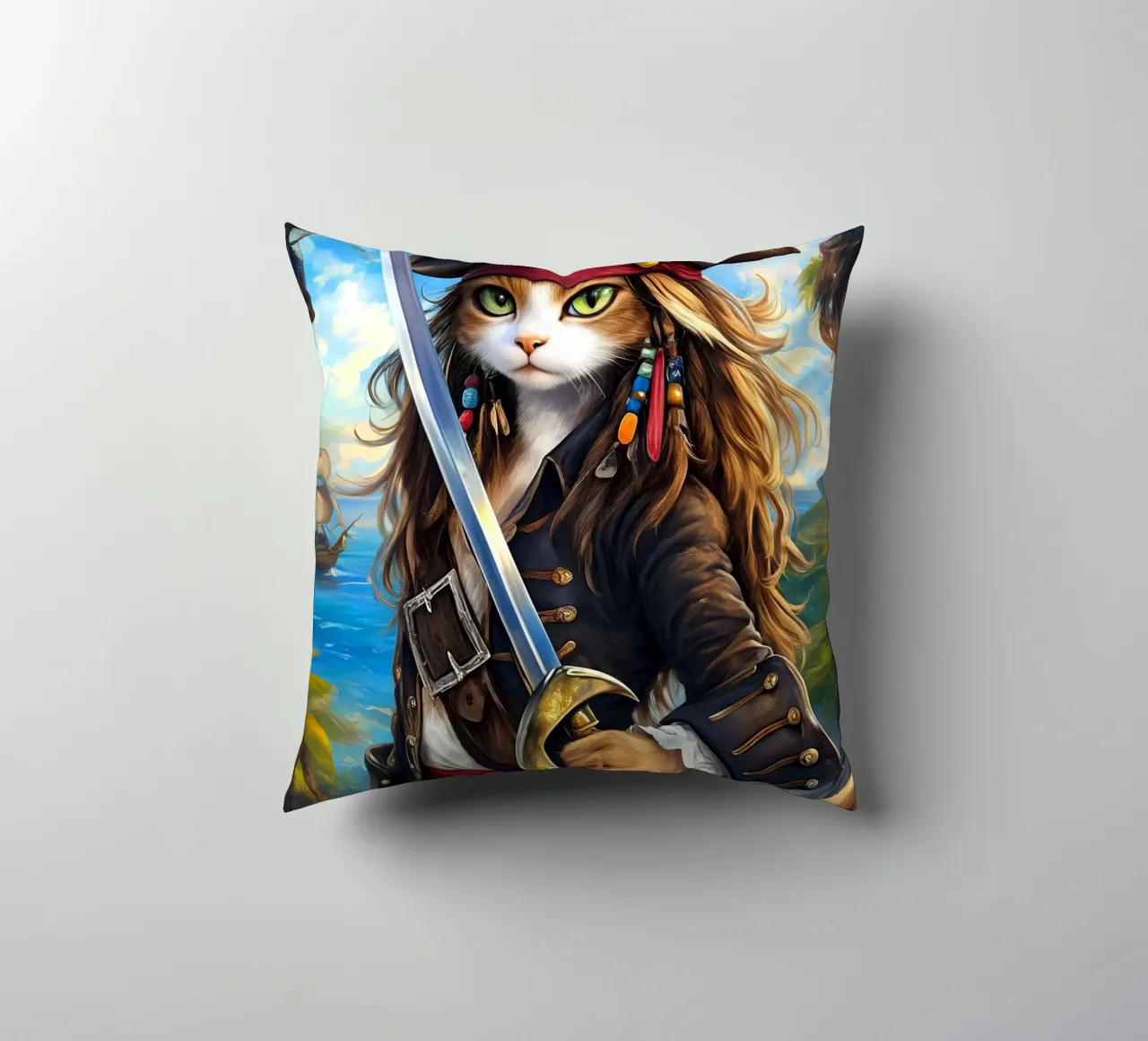 Gatto pirata cuscino da Fleur de Lys