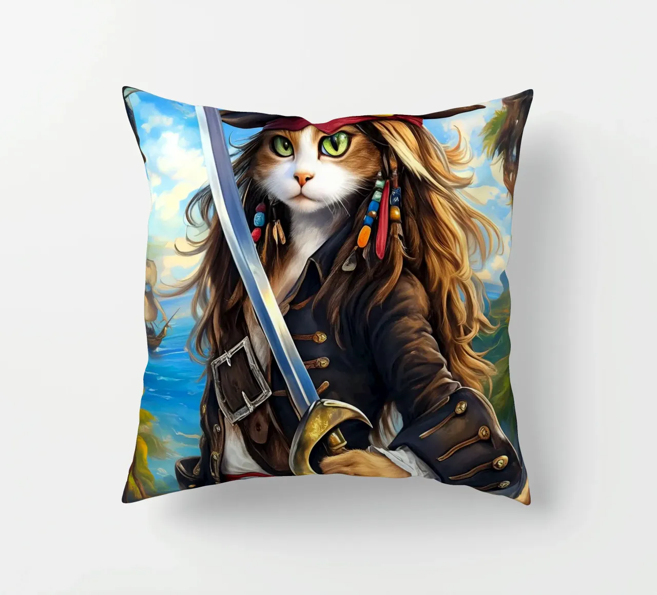 Gatto pirata cuscino da Fleur de Lys