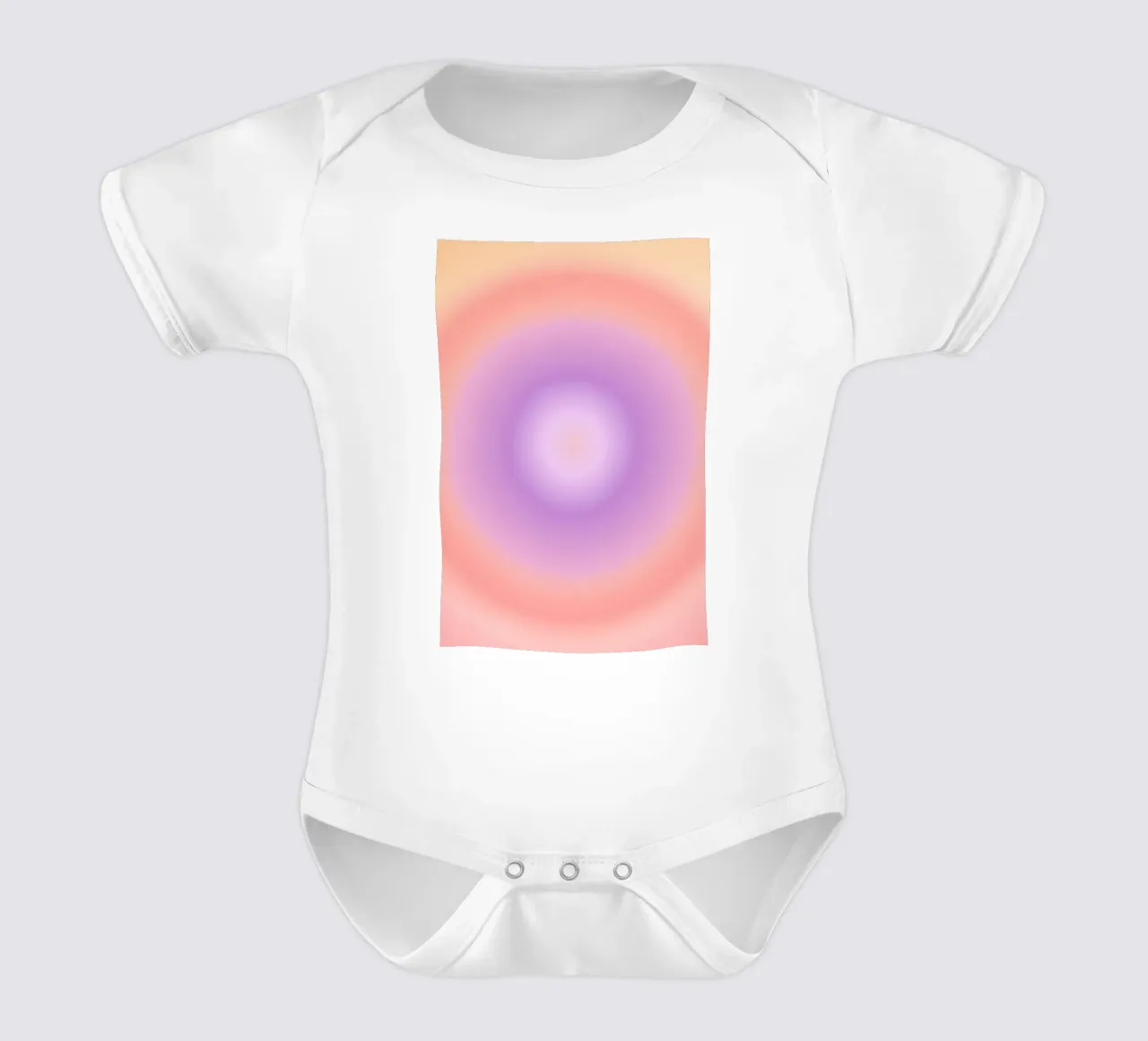 Aura Print, Gradient Print, Pink Vibrant Poster short-sleeve baby romper by Dreamscape