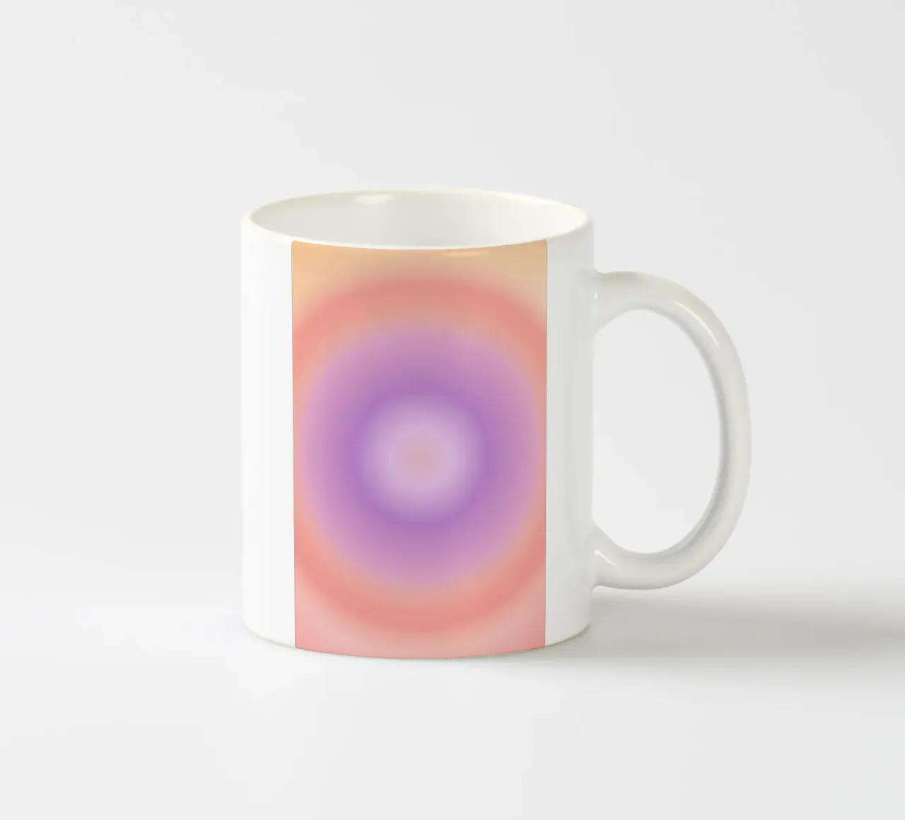 Aura Print, Gradiënt Print, Roze Levendige Poster keramische mok van Dreamscape