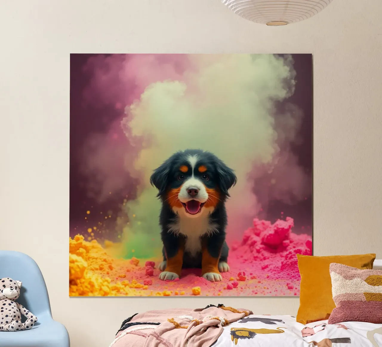 Le bouvier bernois coloré poster de Yumis.Beargang.and.Me