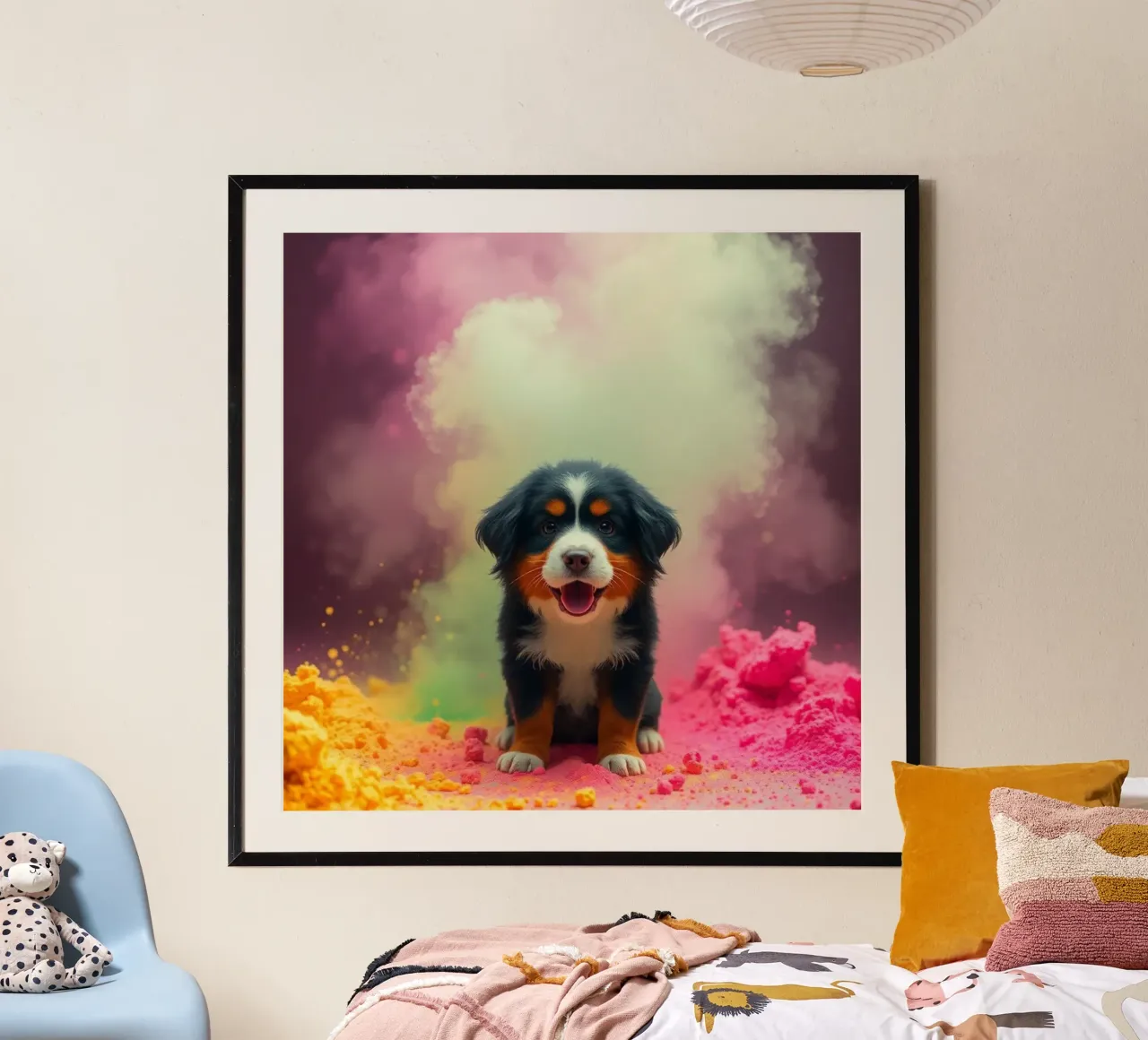 Le bouvier bernois coloré poster de Yumis.Beargang.and.Me