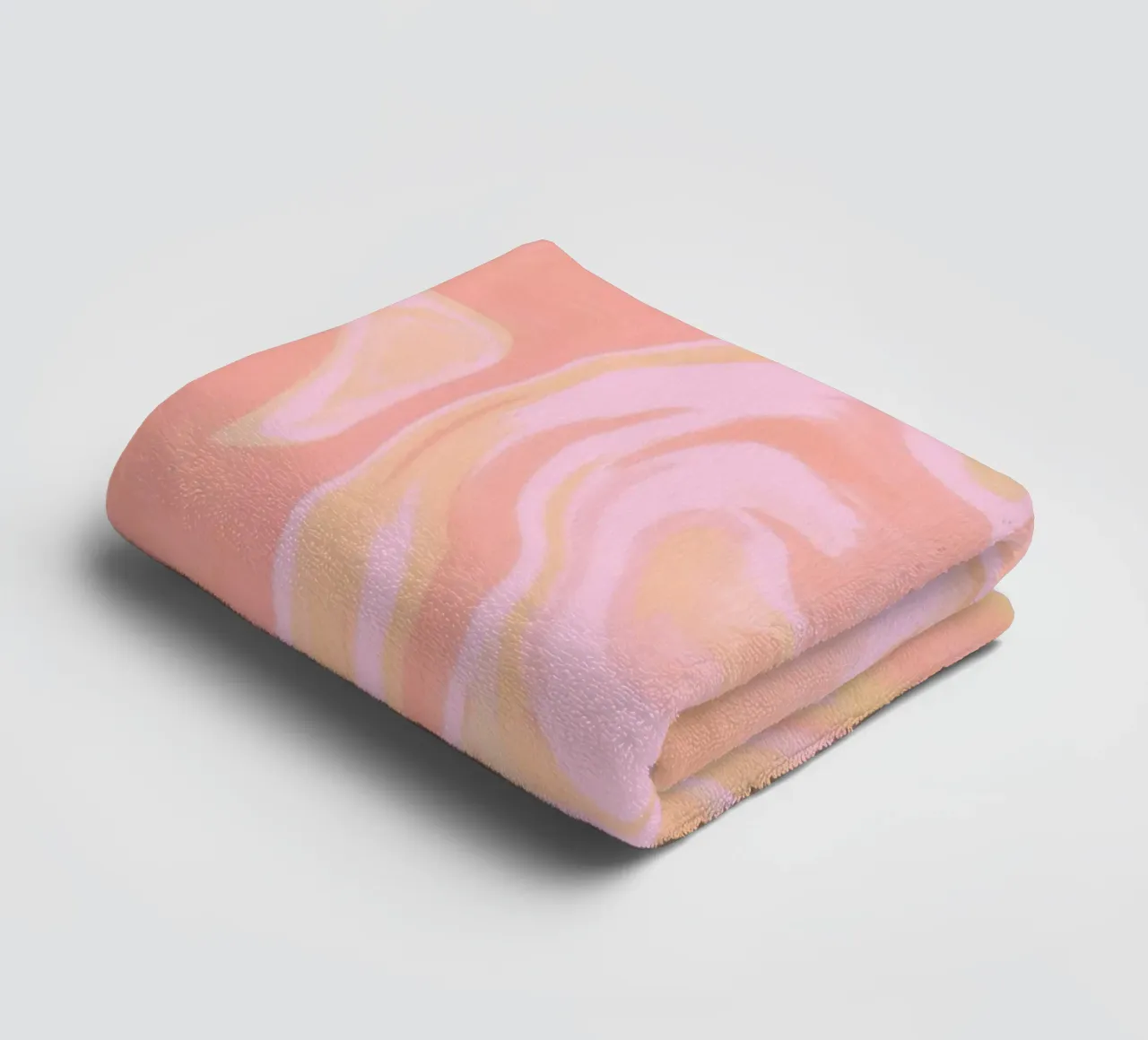 Pink Marble Print, Aura Art, Pastel Wall Art towel by Dreamscape