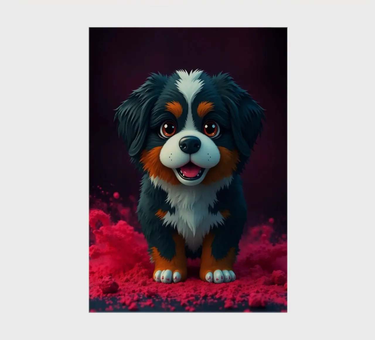 The colorful Bernese Mountain Dog #2 notebook by Yumis.Beargang.and.Me