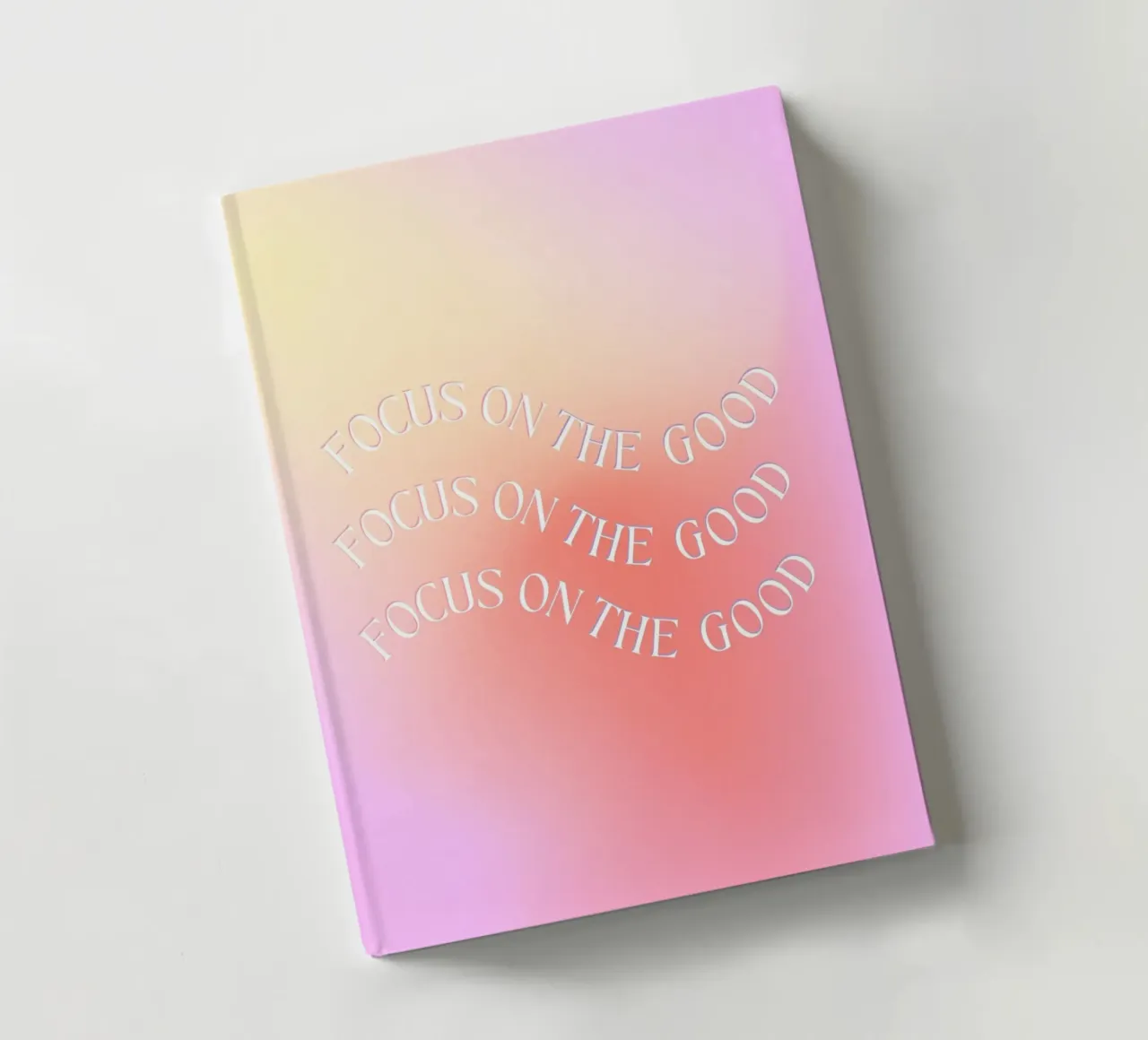 Focus on the good, Aura Print, Gradient Wall Art notebook by Dreamscape