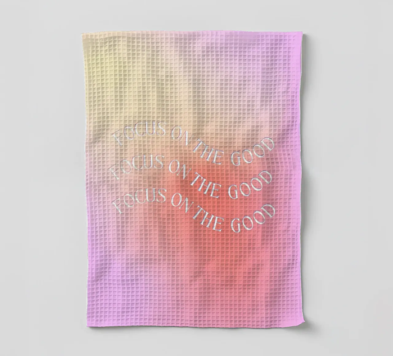 Focus on the good, Aura Print, Gradient Wall Art torchon de Dreamscape