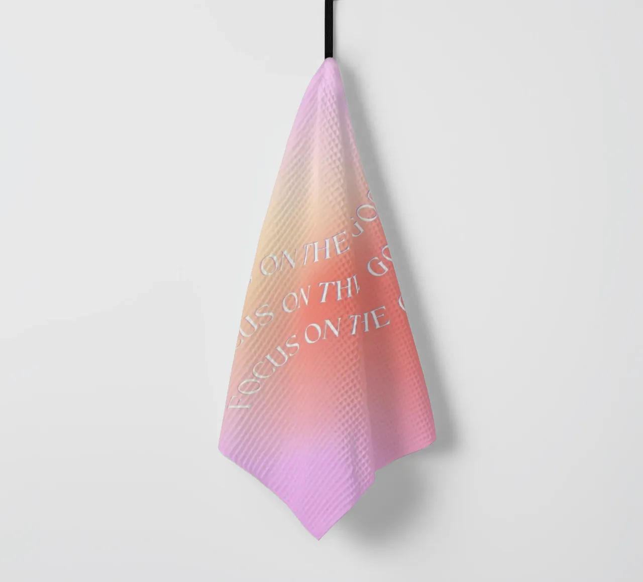 Focus on the good, Aura Print, Gradient Wall Art torchon de Dreamscape