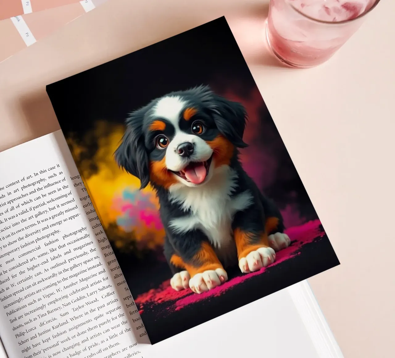 The colorful Bernese Mountain Dog #3 notebook by Yumis.Beargang.and.Me