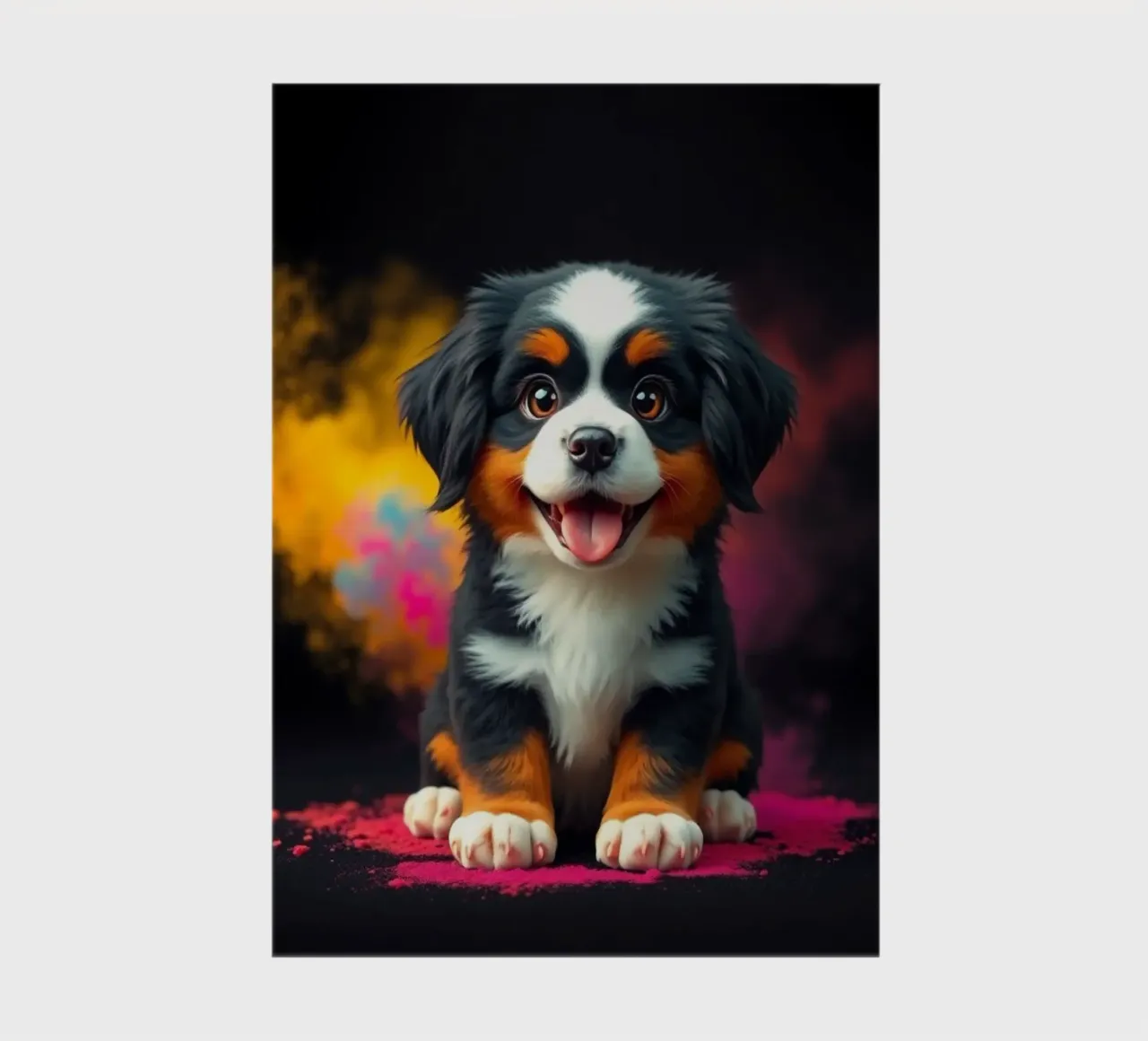 The colorful Bernese Mountain Dog #3 notebook by Yumis.Beargang.and.Me