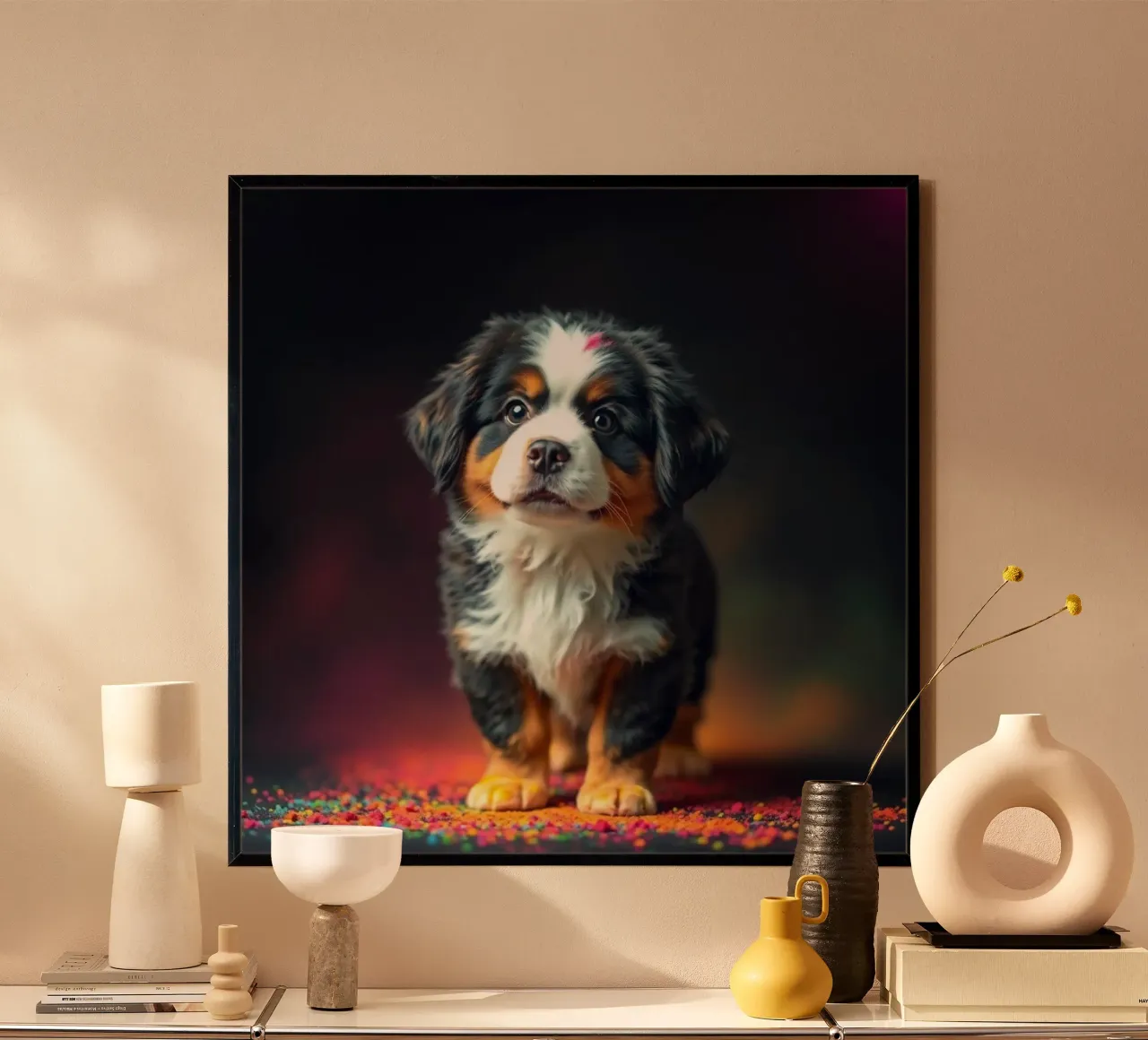 The colorful Bernese Mountain Dog #6 hahnemühle by Yumis.Beargang.and.Me