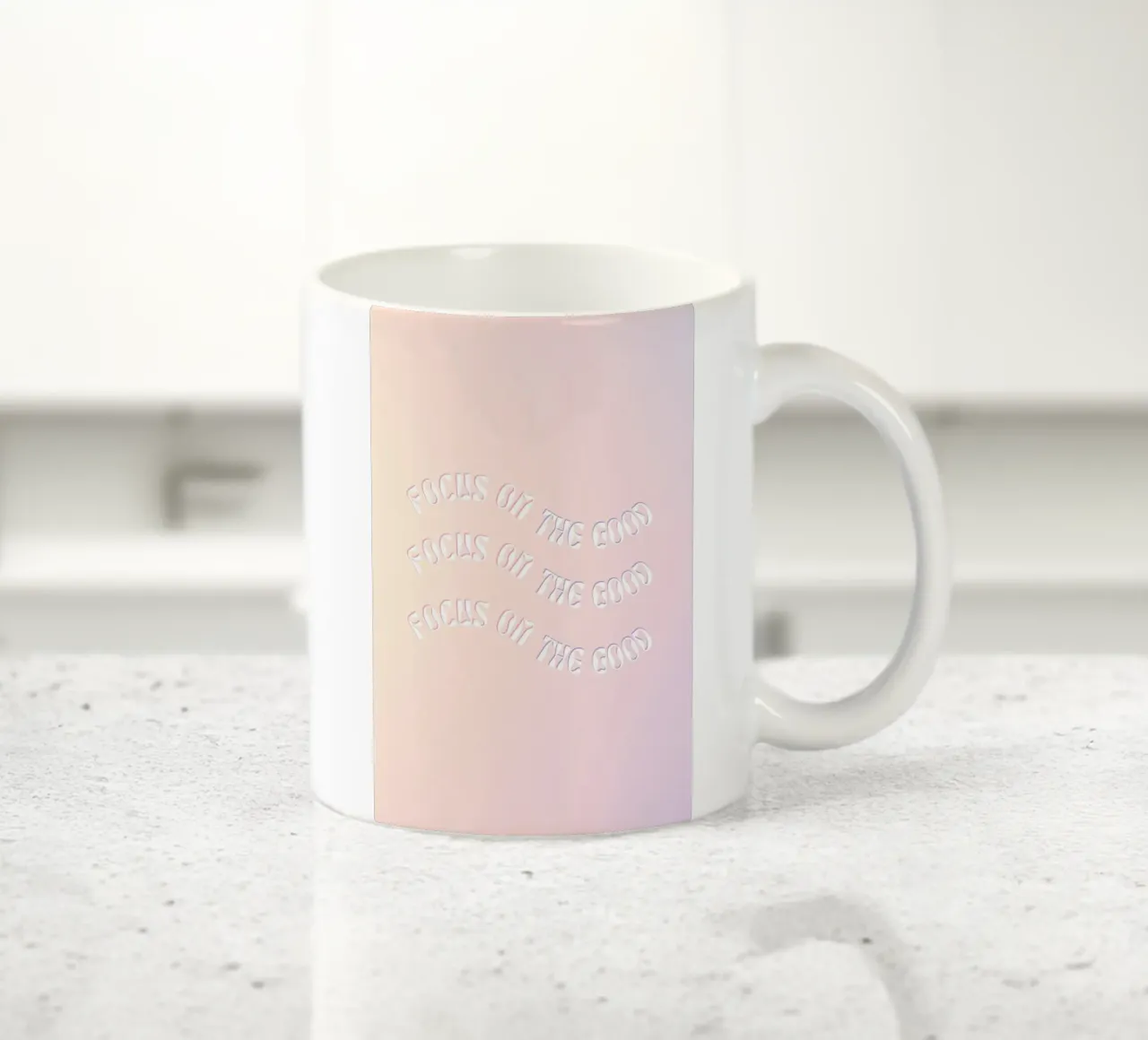 Stampa dell'aura rosa, poster gradiente, arte dell'aura positiva rosa tazza in ceramica da Dreamscape