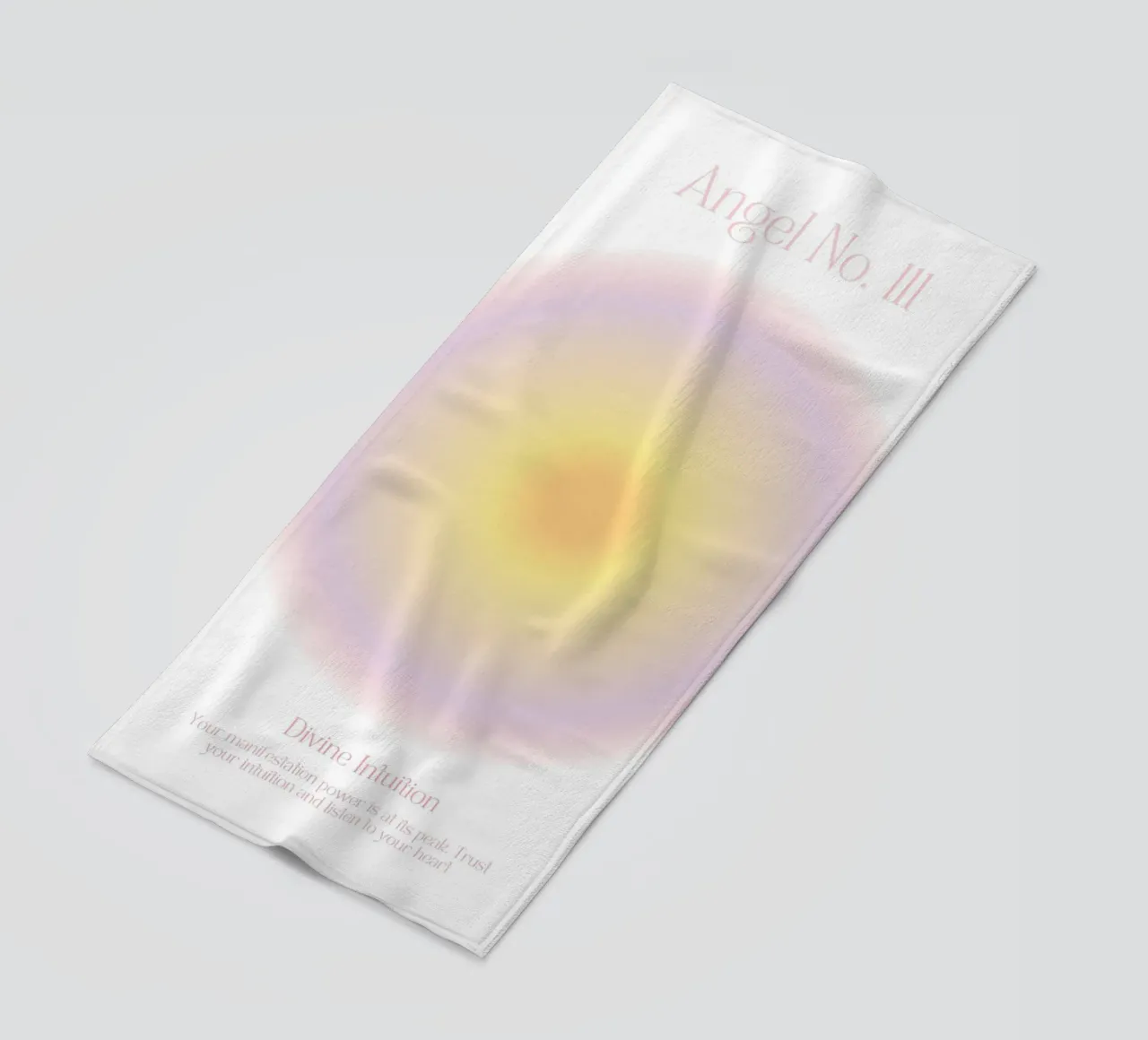 Angel Number Print, Aura Poster, Gradient Wall Art beach towel by Dreamscape