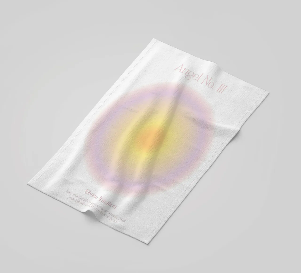 Angel Number Print, Aura Poster, Gradient Wall Art beach towel by Dreamscape