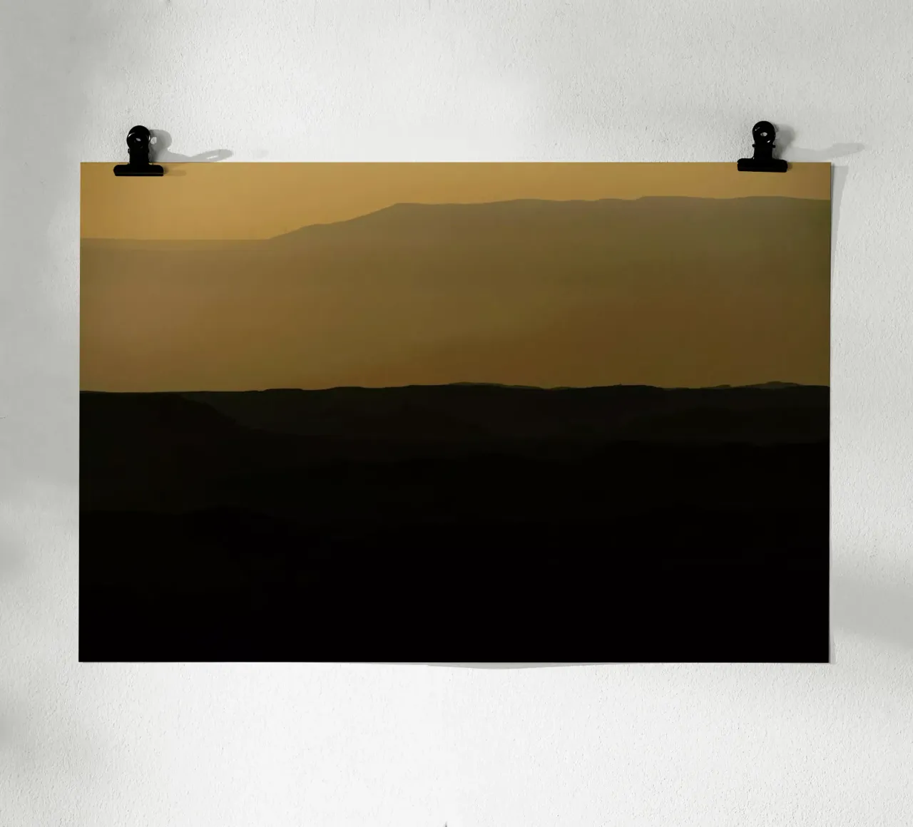 Sunrise Over Ramon Crater #2 poster con telaio in legno da Tal Paz-Fridman