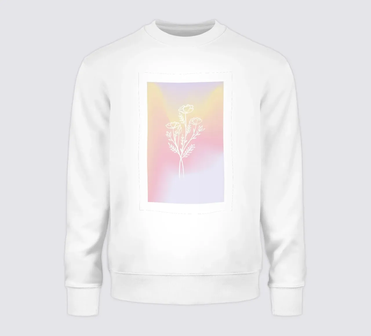Stampa dell'aura floreale, poster gradiente felpa da Dreamscape