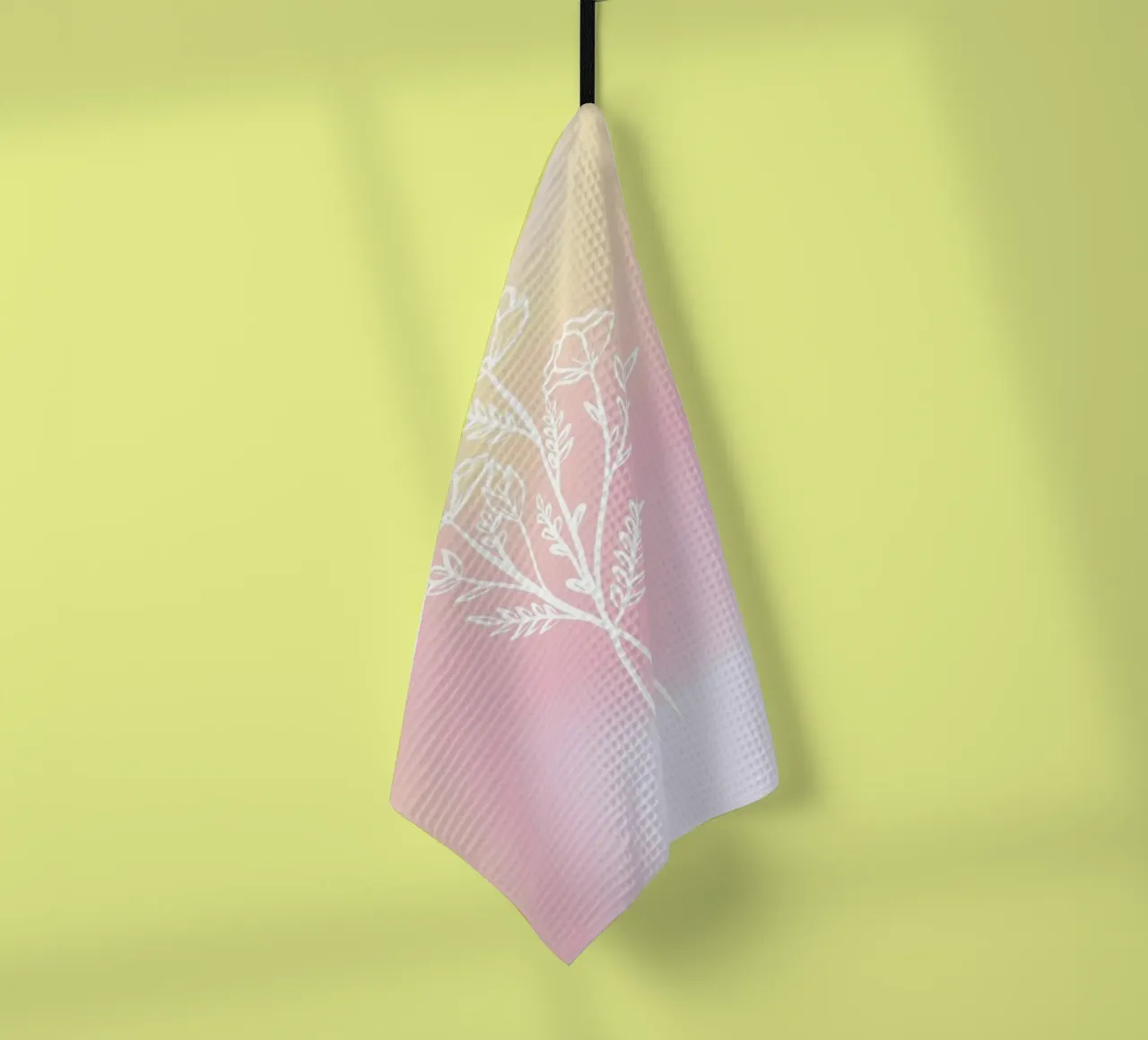 Flower Aura Print, Gradient Poster tea towel by Dreamscape