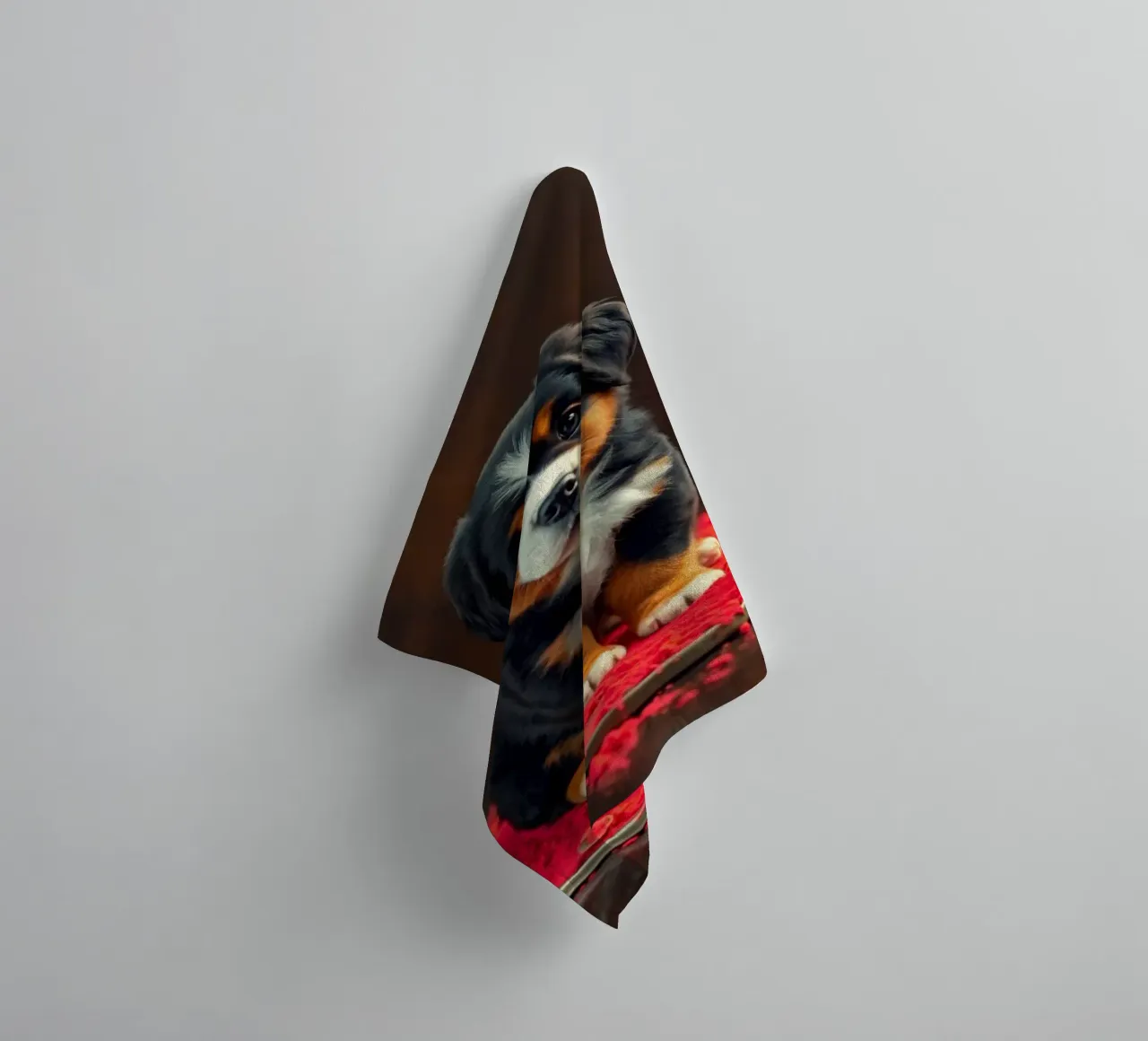 The colorful Bernese Mountain Dog #10 towel by Yumis.Beargang.and.Me