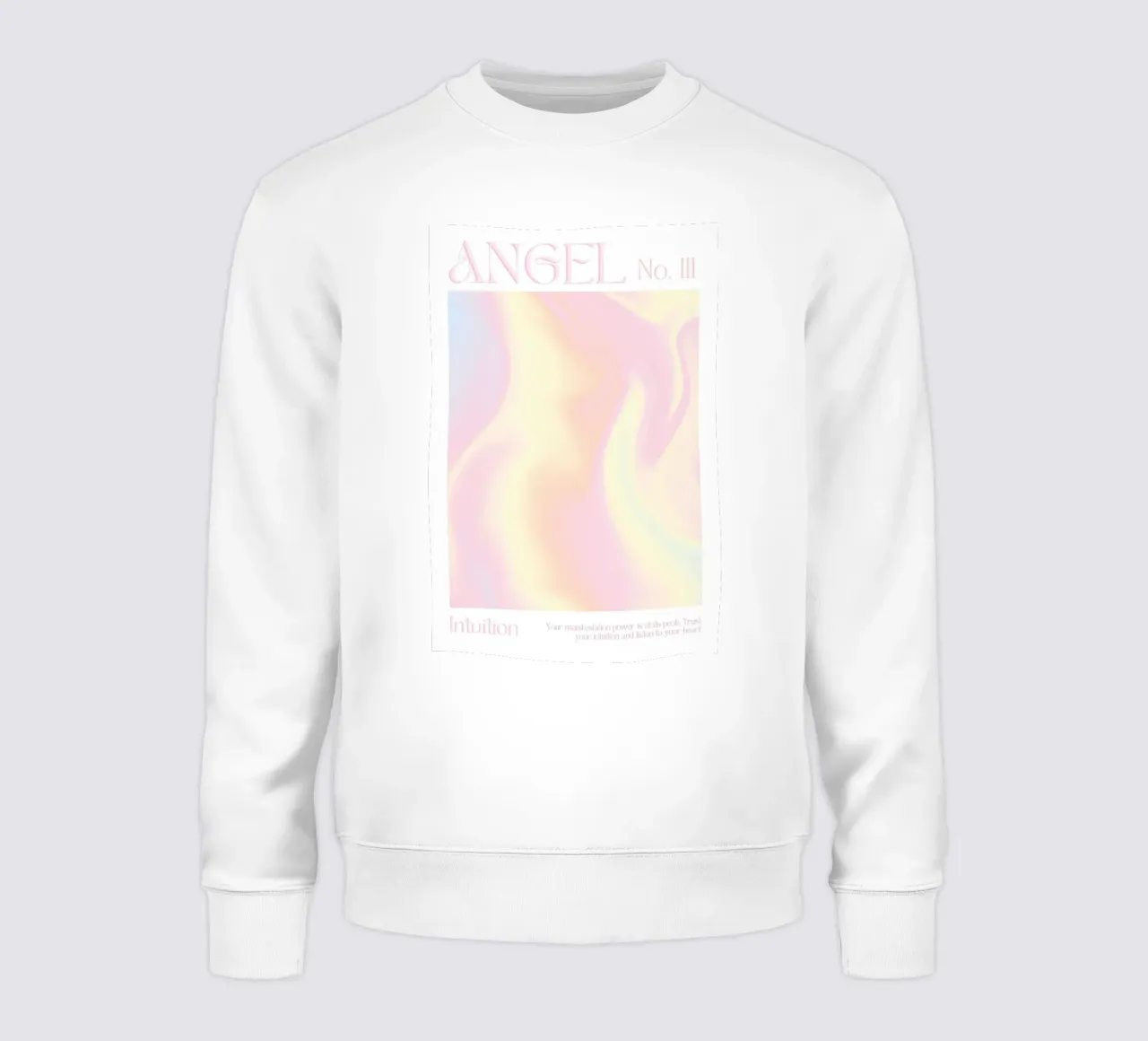 Angel Number 111, Intuition Print, Aura Poster, Gradient Art sweatshirt by Dreamscape