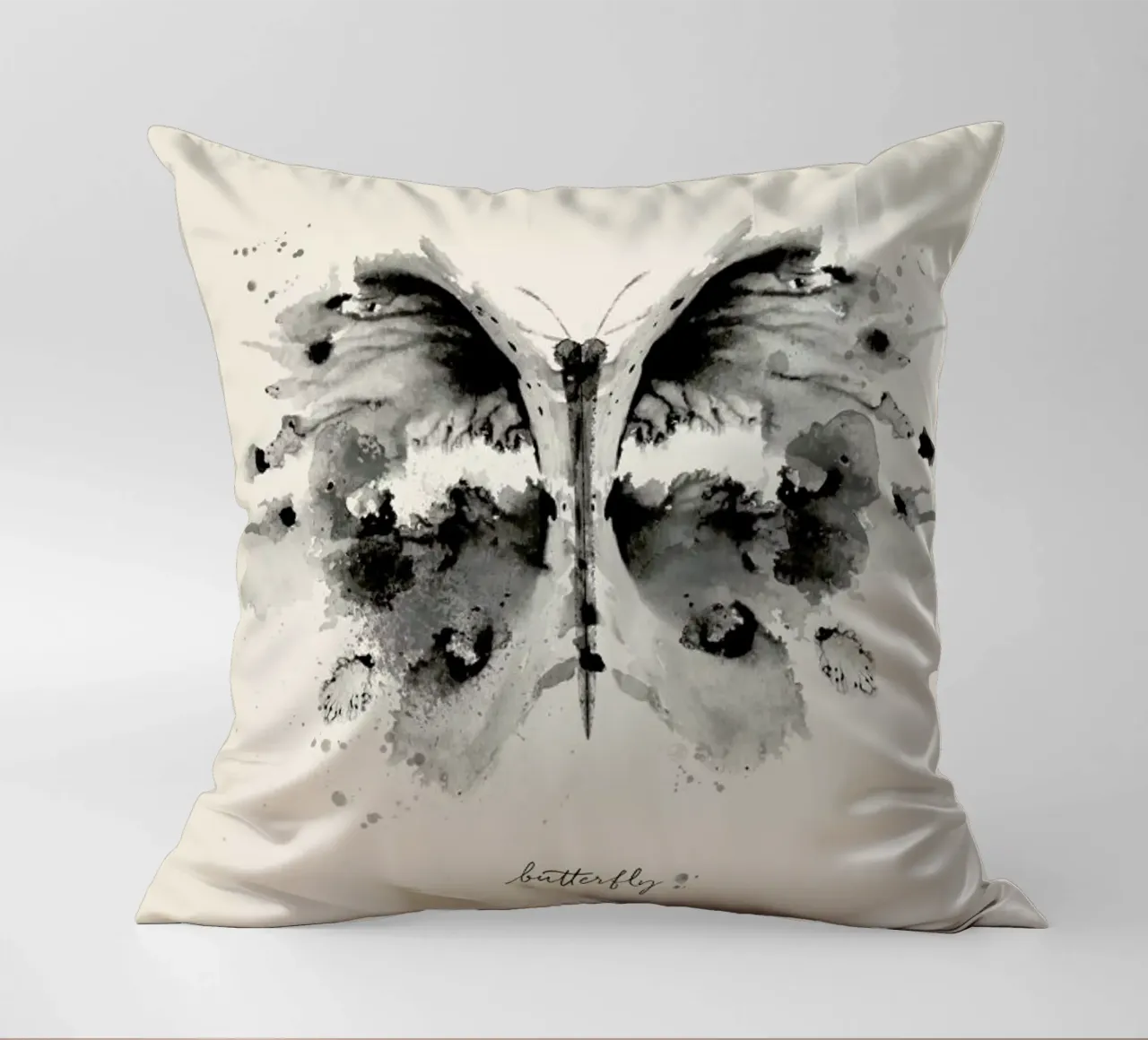 Ink Butterfly Black & White cuscino da Flora & Fauna