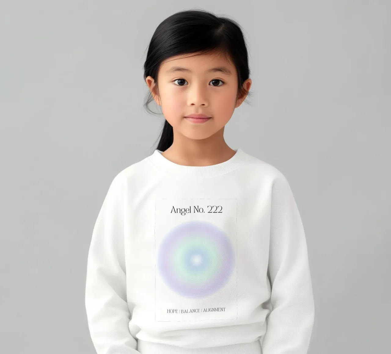 Angelo numero 222, Equilibrio, Stampa aura, Gradiente, Aura blu felpa bambino da Dreamscape