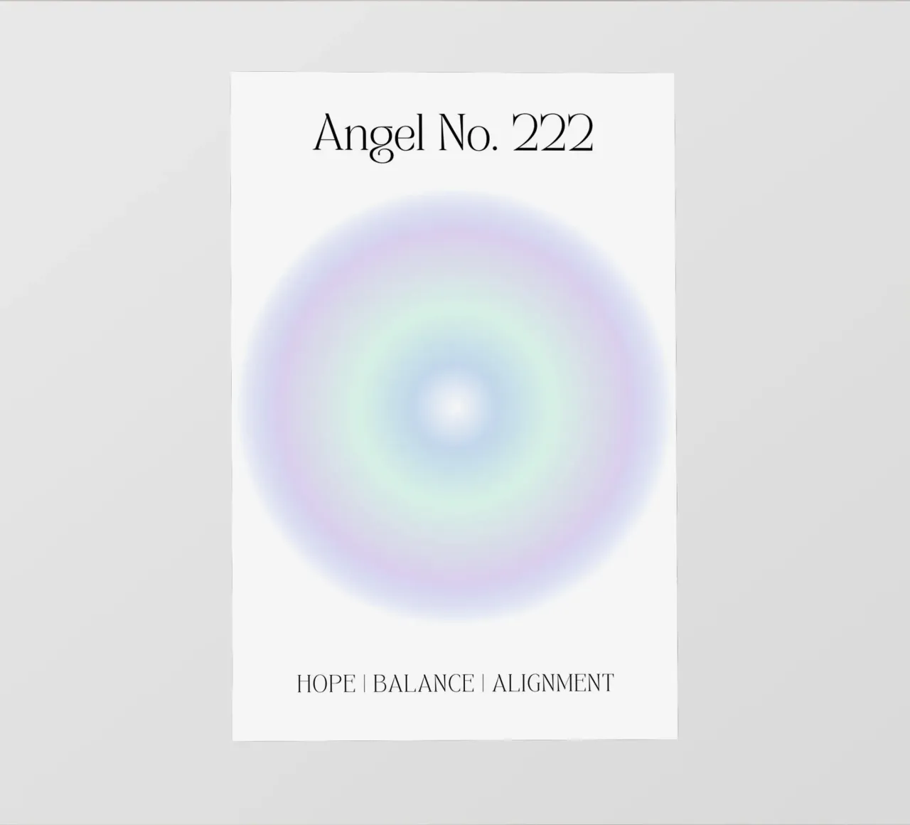 Angelo numero 222, Equilibrio, Stampa aura, Gradiente, Aura blu telo in pvc da Dreamscape