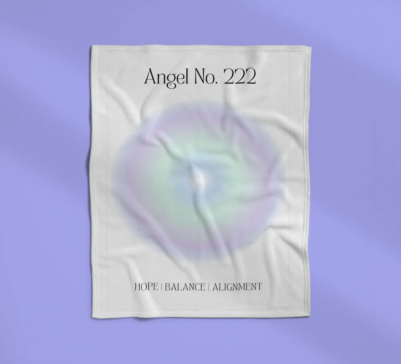 Angelo numero 222, Equilibrio, Stampa aura, Gradiente, Aura blu coperta in pile da Dreamscape