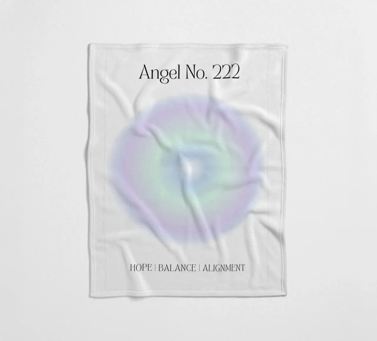 Angelo numero 222, Equilibrio, Stampa aura, Gradiente, Aura blu coperta in pile da Dreamscape