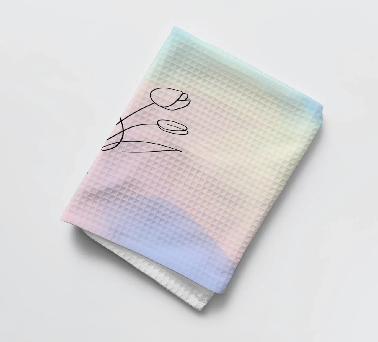 Aura Print, Tulip Poster, Flower Art, Gradient torchon de Dreamscape