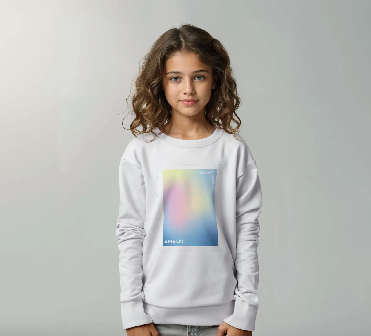 Aura Print, Gradient Wall Art, Aura Poster kids sweatshirt by Dreamscape