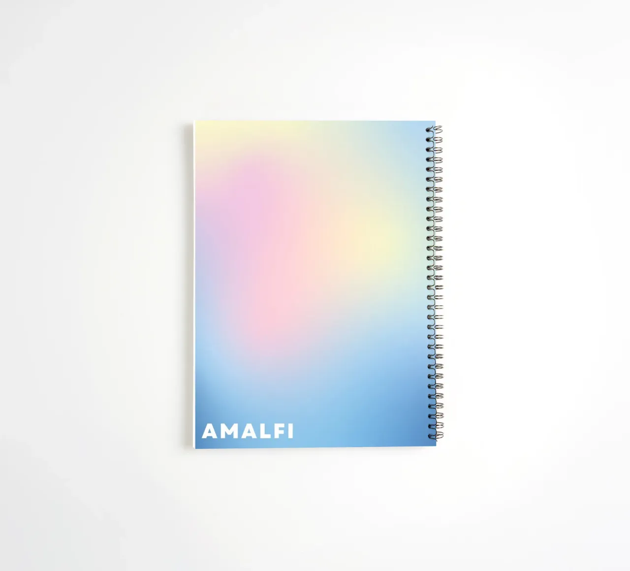 Aura Print, Gradient Wall Art, Aura Poster spiral notebook by Dreamscape